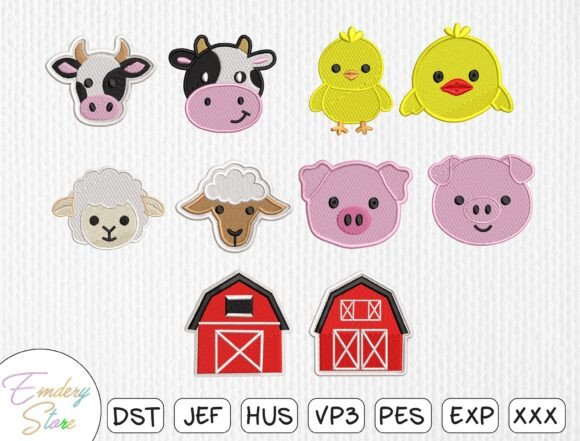 A Designer's Review: The Cute Farm Animals Embroidery Patch Set