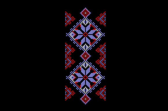 A Folk Cross Stitch Neckline Design for Cozy Keepsakes