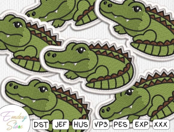 A Friendly Alligator Patch Design for Craft Markets