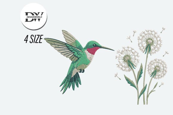 A Graceful Hummingbird Embroidery Design for Beautiful Gifts