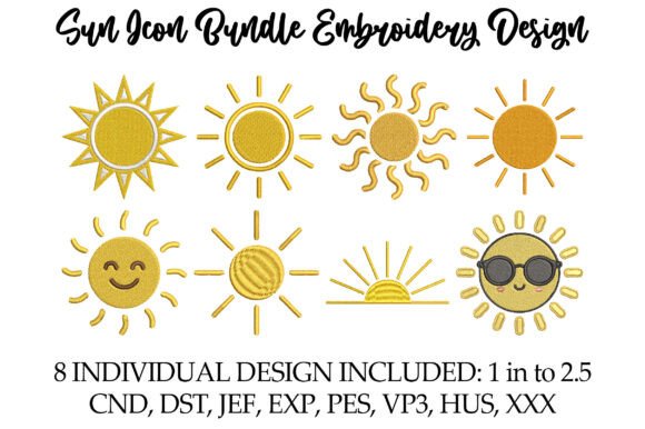An Embroidery Seller's Take on the Sun Icon Bundle