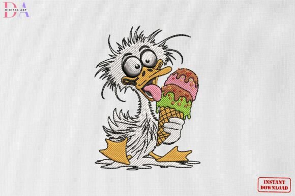 Crazy Duck Ice Cream Delight Embroidery Design Review