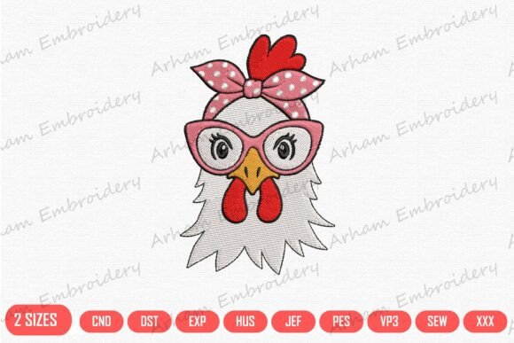 Cute Hen with Pink Glasses: An Embroidery Designer's Review