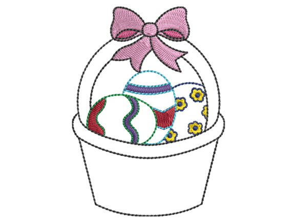 Decorative Easter Egg Basket Embroidery: A Designer's Perspective