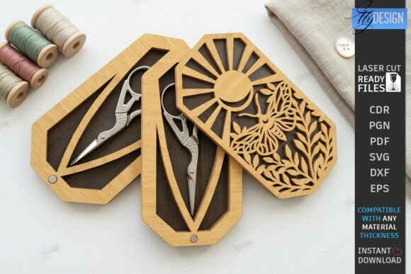 Reviewing a Laser Cut CNC Scissors Case Embroidery Design